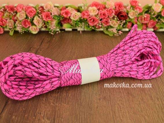 Шнур парашютный 330 , толщина 4мм, ярко-розовый с ромбами, 7 жил. 31м/шт Шнур парашютный 330 , толщина 4мм, ярко-розовый с ромбами, 7 жил. 31м/шт