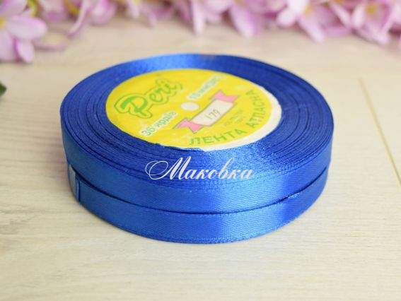 Лента атласная 10 мм Peri цвет 179 светло-синий, бобинка 36 ярд