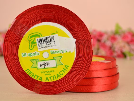 Лента атласная 6 мм Peri цвет 080 бобинка 36 ярд Лента атласная 6 мм Peri цвет 080 бобинка 36 ярд