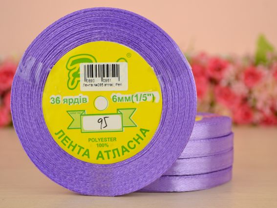 Лента атласная 6 мм Peri цвет 095 бобинка 36 ярд Лента атласная 6 мм Peri цвет 095 бобинка 36 ярд