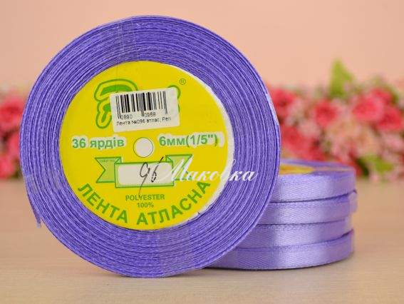 Лента атласная 6 мм Peri цвет 096 бобинка 36 ярд