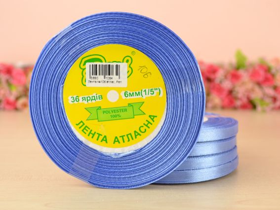 Лента атласная 6 мм Peri цвет 106 бобинка 36 ярд Лента атласная 6 мм Peri цвет 106 бобинка 36 ярд