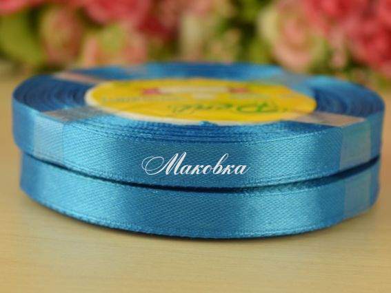 Лента атласная 10 мм Peri цвет 113 светло-синий, бобинка 36 ярд