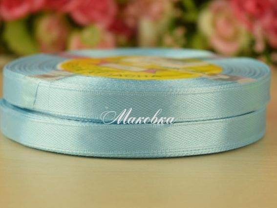 Стрічка атласна 10 мм Peri колір 115 бірюзовий (блакитний), бобінка 36 ярд Стрічка атласна 10 мм Peri колір 115 бірюзовий (блакитний), бобінка 36 ярд