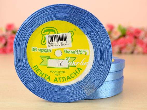 Лента атласная 6 мм Peri цвет 110 бобинка 36 ярд Лента атласная 6 мм Peri цвет 110 бобинка 36 ярд