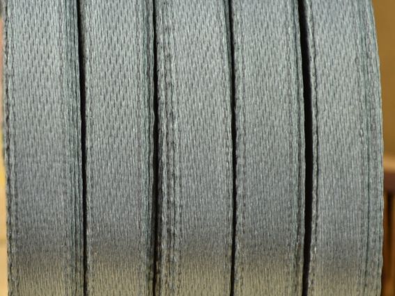 Атласна стрічка колір сірий графітовий 127 Peri 6 мм, бобина 36 ярд