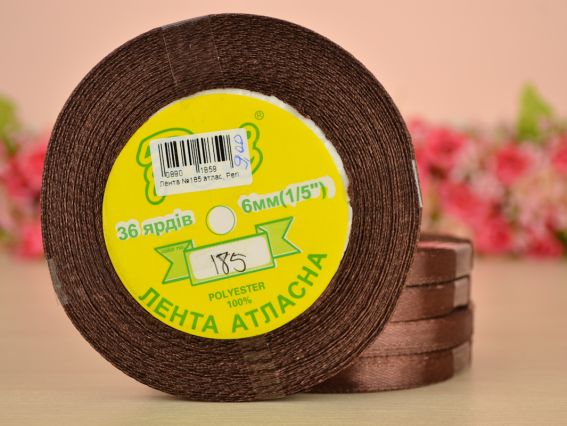 Лента атласная 6 мм Peri цвет 185 бобинка 36 ярд Лента атласная 6 мм Peri цвет 185 бобинка 36 ярд
