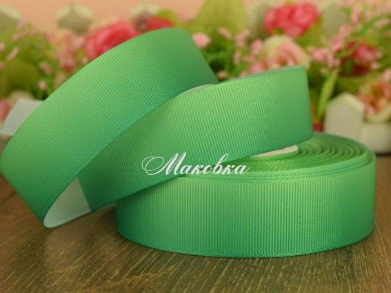Репсовая лента 25 мм №38 Градиент зелёный, 1 м