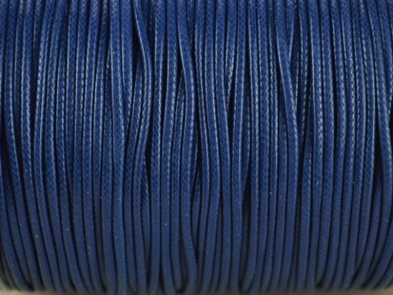 Вощеный шнур корейский, 1,5 мм,темно- синий, 1 м
