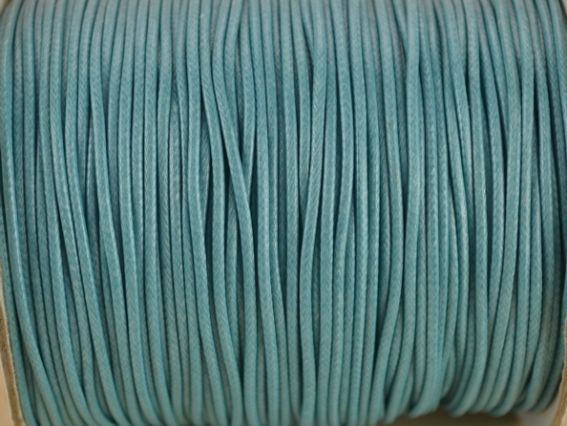 Вощеный шнур корейский, 1,5 мм, голубой, 1 м