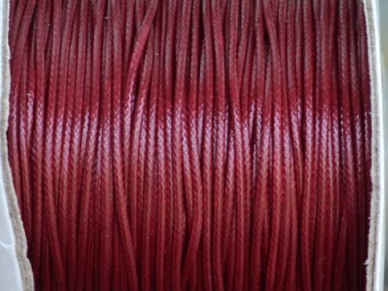 Вощенный шнур Корейский, 1 мм, бордовый, 1 м Вощенный шнур Корейский, 1 мм, бордовый, 1 м