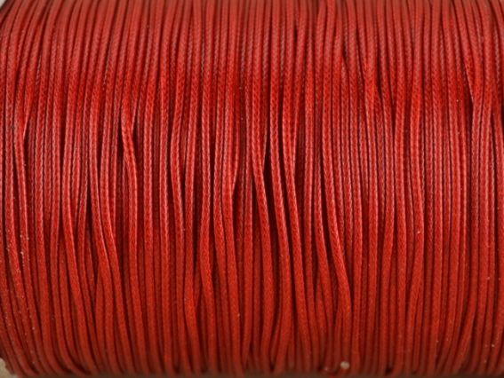Вощенный шнур Корейский, 1 мм, красный, 1 м Вощенный шнур Корейский, 1 мм, красный, 1 м