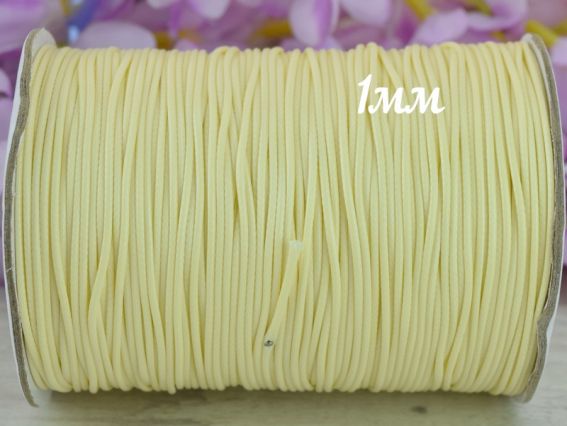 Вощеный шнур корейский, 1 мм, ванильный, 1 м