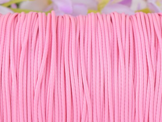 Вощеный шнур корейский, толщина 1 мм, розовый1 м