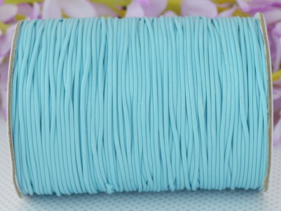 Вощений шнур корейський, 1 мм, бірюзовий, 1 м Вощений шнур корейський, 1 мм, бірюзовий, 1 м