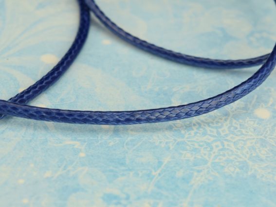 Корейський Вощений шнур, товщина 2 мм, колір синій, 1 м