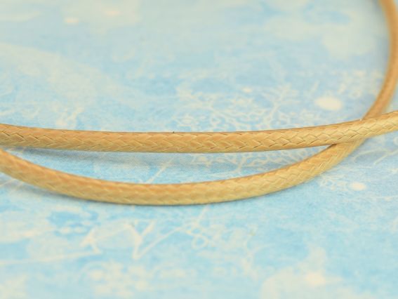 Корейський Вощений шнур, товщина 2 мм, колір бежевий, 1 м