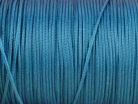 Вощенный шнур Нейлоновый, 1 мм, голубой морская волна, 1 м Вощенный шнур Нейлоновый, 1 мм, голубой морская волна, 1 м
