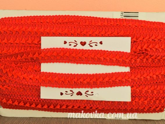 Декоративная Тесьма Самоса 1,7см КРАСНЫЙ 1301-26, 4160, 1 м