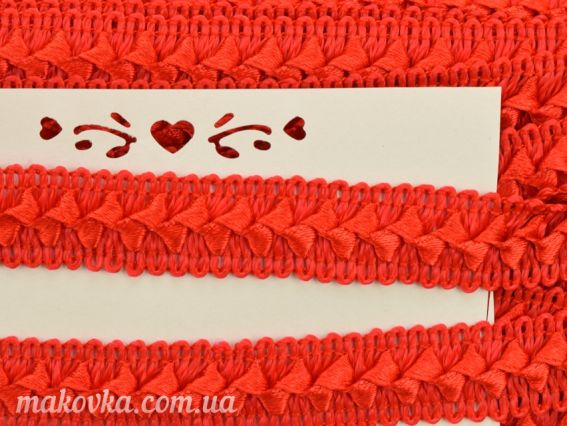Тесьма Самоса 1,7см КРАСНЫЙ цвет 1301-26, 1 метр