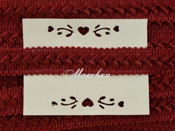 Тесьма Самоса 1,7см ВИШНЕВЫЙ цвет 1301-01, 1 метр Тесьма Самоса 1,7см ВИШНЕВЫЙ цвет 1301-01, 1 метр