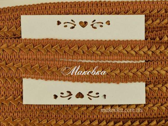 Тасьма Самоса 1,7 см св. корічневий колір 8346-157, 1 метр Тасьма Самоса 1,7 см св. корічневий колір 8346-157, 1 метр