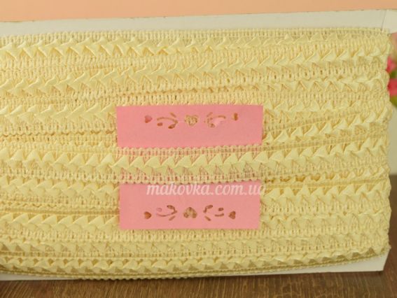 Декоративна Тасьма Самоса 1,7 см ВАНІЛЬНИЙ колір 8346-02, 4160, 1 м