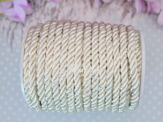 Шнур кручений атласний, 6 мм Срібно-СІРИЙ, 1 м Шнур кручений атласний, 6 мм Срібно-СІРИЙ, 1 м