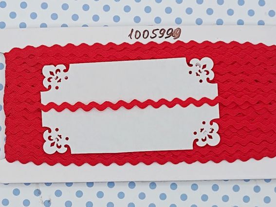 Тесьма Хвиля (зіг-заг) Червона 6 мм,  Тесьма Хвиля (зіг-заг) Червона 6 мм, 