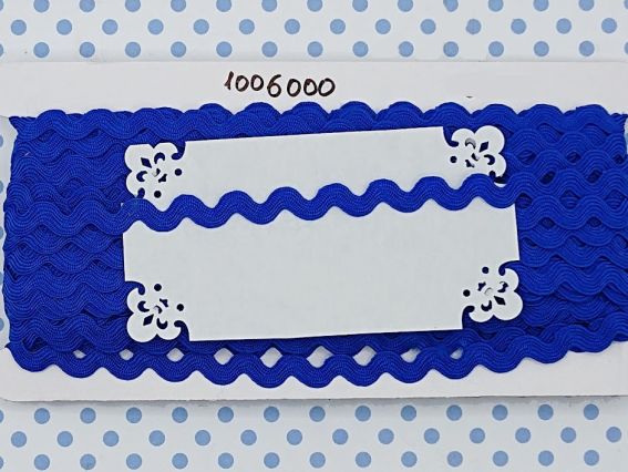 Тесьма Хвиля (зіг-заг) Синя 9 мм,  Тесьма Хвиля (зіг-заг) Синя 9 мм, 