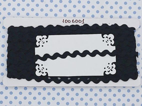 Тесьма Хвиля (зіг-заг) 9 мм, чорна Тесьма Хвиля (зіг-заг) 9 мм, чорна