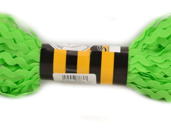 Тесьма Волна (зиг-заг)  5 мм, ярко-салатовая , 1 моток Тесьма Волна (зиг-заг)  5 мм, ярко-салатовая , 1 моток