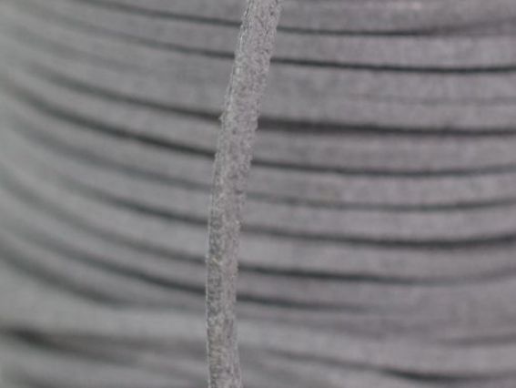 Замшевый шнур для рукоделия, 3х1,5 мм, серый, 1 метр