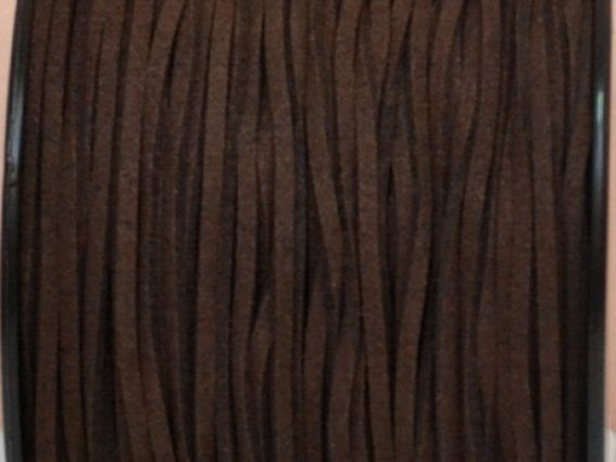 Замшевый шнур 3х1,5 мм, 1 м, очень темный коричневый (темный шоколад)