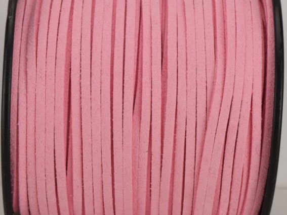 Замшевый шнур 3х1,5 мм, Розовый пион светлый, 1 м Замшевый шнур 3х1,5 мм, Розовый пион светлый, 1 м