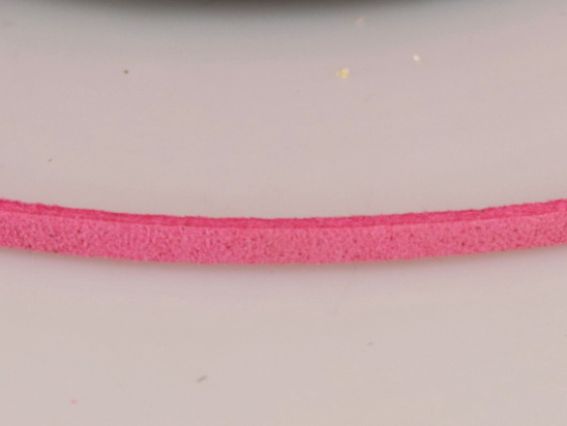 Шнур замшевый  3х1,5 мм, 1 м, Розовый 