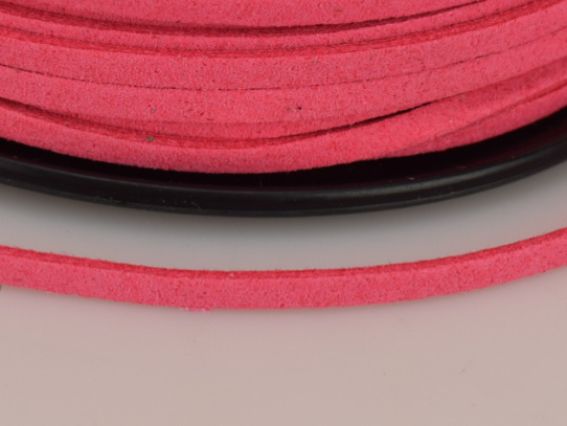 Шнур Замшевий 3х1,5 мм, 1 м, Рожевий піоновий