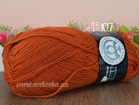 Cashmere Gold Madame Tricote пряжа 107 тераккотовый