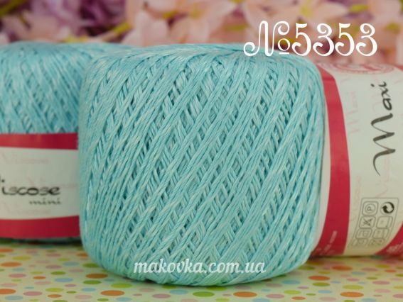 Maxi Viscose mini Madame Tricote, 50г 5353 бирюзовый (ярко-голубой)