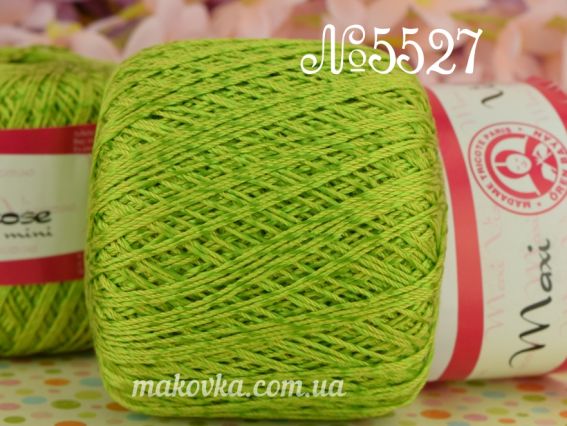 Maxi Viscose mini Madame Tricote, 50г 5527 яркий салатовый