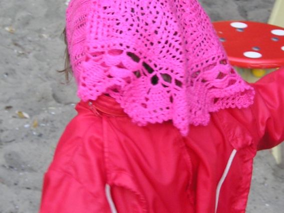 Детская шапочка-косынка 