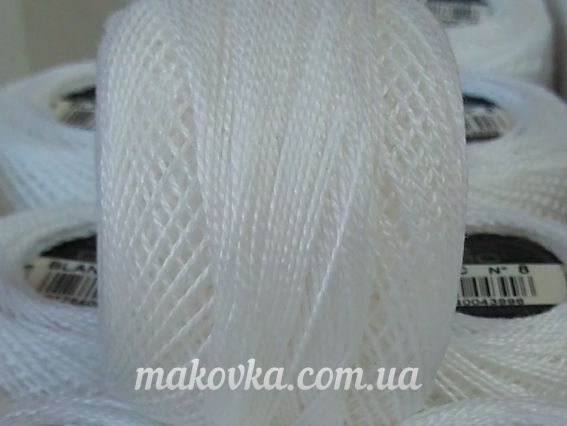 116/8 хлопковое мулине DMC Pearl Cotton Balls 8art цвет BLANC, 1 шт