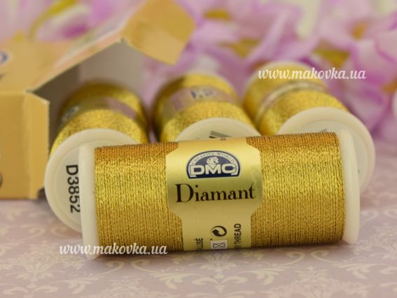 Мулине металлизированное Diamant DMC DMC D3852 золото, 1 катушка 35 м, 
