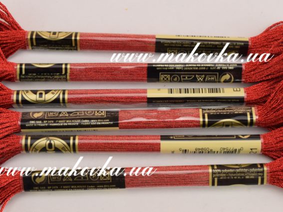 Муліне металізоване DMC Light Effects Е321 червоний, 8м, ПЗ, 1шт