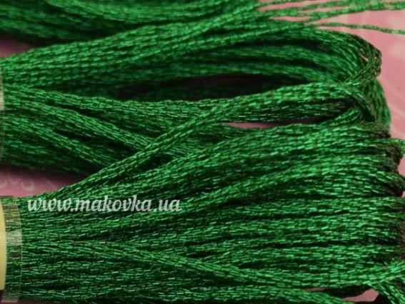 Мулине метализированное DMC Light Effects Е199 темно зеленый, 8м , ПЭ, 1шт