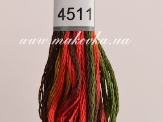 DMC Coloris 4511, Меланжева нитка БВ, 8м, 1шт 