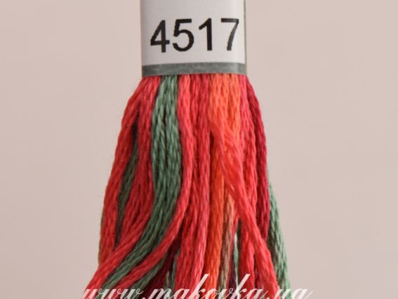 Меланжевая нить DMC Coloris 4517,  ХБ, 8м, 1шт