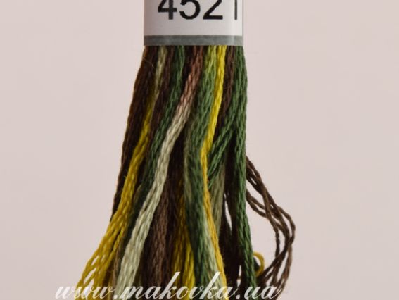Меланжевая нить DMC Coloris 4521,  ХБ, 8м, 1шт