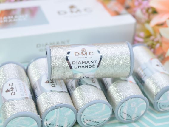 Муліне металізоване DMC Diamant Grande, колір G168 срібло Муліне металізоване DMC Diamant Grande, колір G168 срібло
