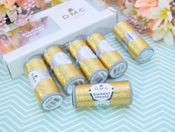 Люрексова нитка, металізоване муліне DMC Diamant Grande, колір G3821 1 котушка 20 м